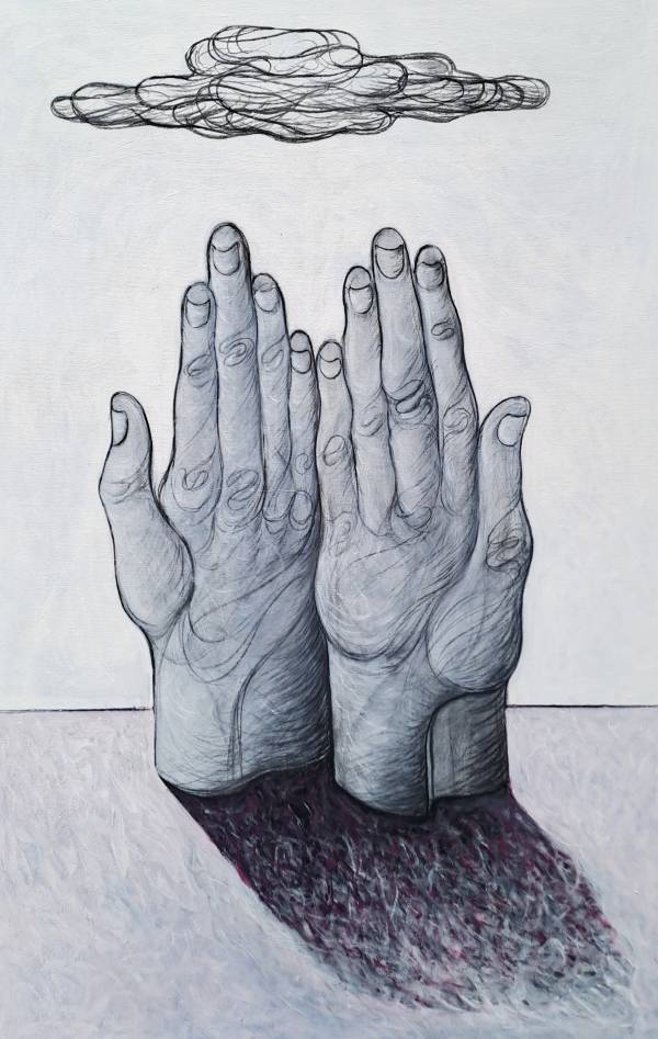 Oussama Diab | hands and cloud, 2023