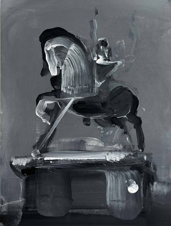 Har van der Put | Ghost from the past #1, 2022-26 40 x 30 cm  acrylic & pigment op panel