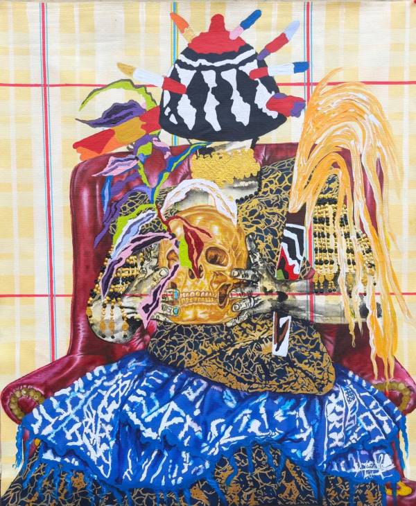 Alida Ymele | Mafo, 2026, 68 x 80 cm Acrylic and posca on canvas 