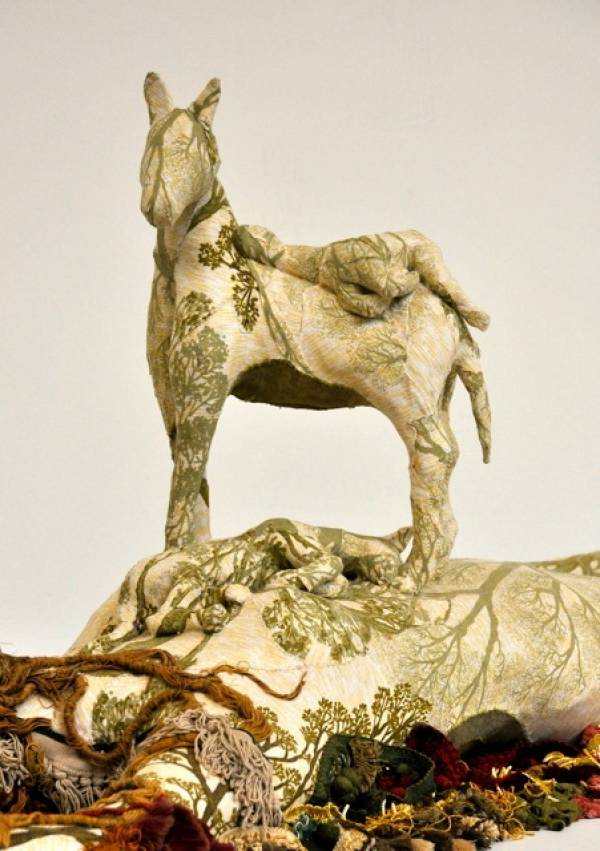 Barbara Polderman | Liggende vrouw met drie paarden, 2008 (detail)